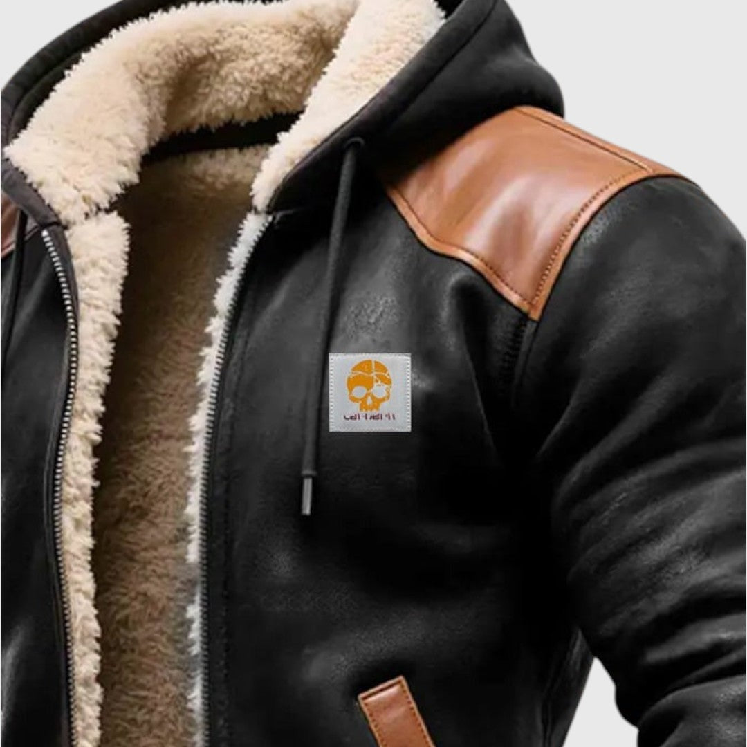 PREMIUM LEATHER RUGGED JACKET WITH LINING