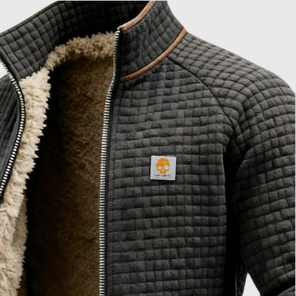 HIGH INSULATION PADDED JACKET WITH LEATHER DETAILS